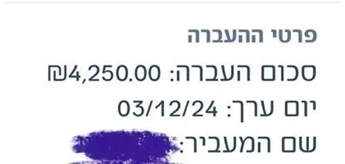 תמונה של עסקה שתלמיד עשה ממכירת דף נחיתה לבעלי עסקים על סך 4250 שקלים