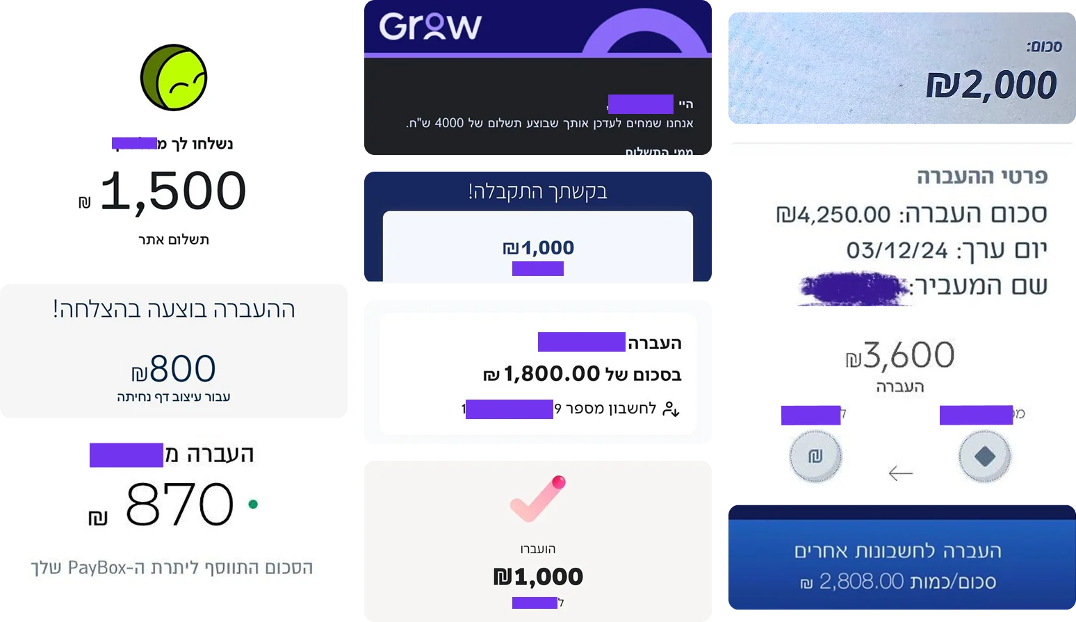 הצגת עסקאות ותוצאות שתלמידים עשו ממכירת דפי נחיתה בסכומים שונים